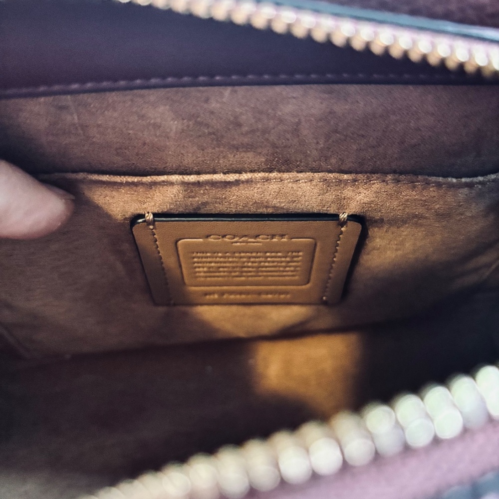 Coach Grace Black, Brown,Burgundy Crossbody Bag Monogram & Snake Animal Print - Picture 4 of 5